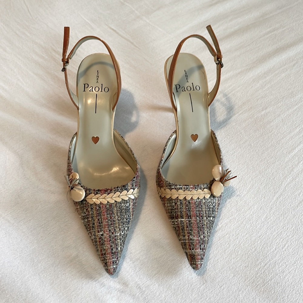 Linea Paolo Slingback Heels with Embellishments - women's Size 6.5M